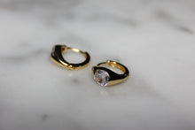 Load image into Gallery viewer, Sparkly Sterling Huggie Hoops

