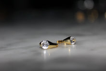 Load image into Gallery viewer, Sparkly Sterling Huggie Hoops
