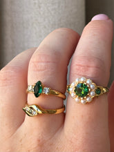 Load image into Gallery viewer, Green &amp; Pearl Vintage Ring
