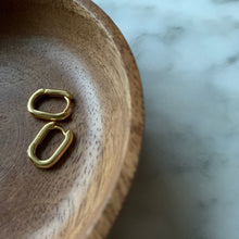 Load image into Gallery viewer, Oval Huggie Hoop Earrings
