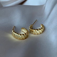Load image into Gallery viewer, Textured Hoop Earring
