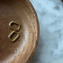 Load image into Gallery viewer, Oval Huggie Hoop Earrings
