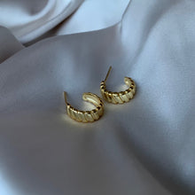 Load image into Gallery viewer, Textured Hoop Earring
