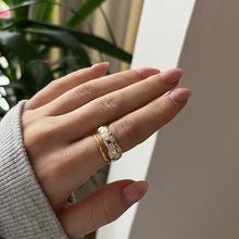 Load image into Gallery viewer, Checkerboard Stack Ring

