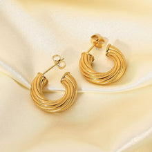 Load image into Gallery viewer, Twist Hoop Earrings
