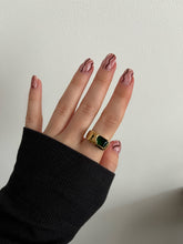 Load image into Gallery viewer, Green Stone Geo Ring
