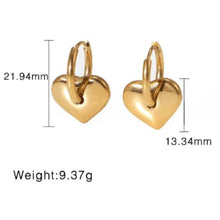 Load image into Gallery viewer, Heart Charm Huggie
