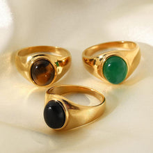 Load image into Gallery viewer, Obsidian Geo Ring (Brown)
