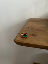 Load image into Gallery viewer, Green Stone Geo Ring
