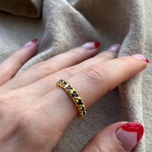 Load image into Gallery viewer, Blue Stone Band Ring
