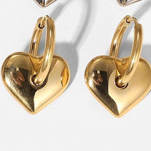 Load image into Gallery viewer, Heart Charm Huggie
