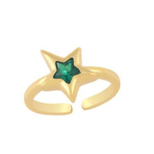 Load image into Gallery viewer, Green Star Ring

